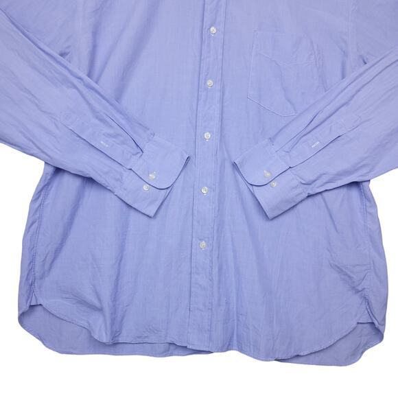 J Crew Men's Long Sleeve Button-Up Shirt Size XL 17-17.5 Periwinkle Blue - Picture 7 of 16